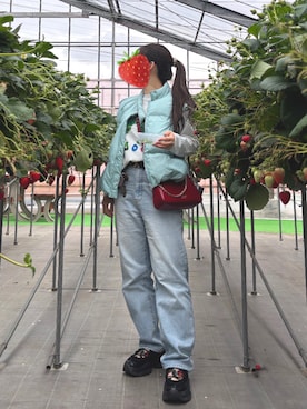 「GRL（グレイル）のアイテム（パンツ）」を使った、Miiaさん（レディース・152cm）の春コーディネート