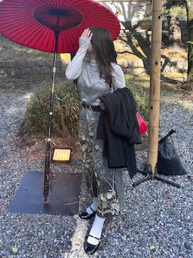 「アイテム（パンプス）」を使った、Miiaさん（レディース・152cm）の秋コーディネート