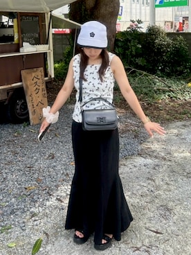 「MARY QUANT（マリークワント）のアイテム」を使った、Miiaさん（レディース・152cm）の夏コーディネート