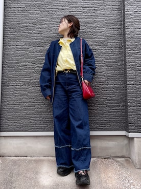 「PUBLUX（パブリュクス）のアイテム」を使った、Miiaさん（レディース・152cm）の春コーディネート