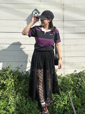 「ASICS（アシックス）のアイテム」を使った、Miiaさん（レディース・152cm）の秋コーディネート