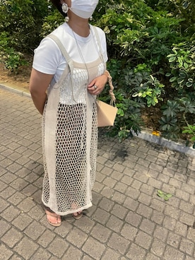 「Ameri（アメリ）のアイテム（ハンドバッグ）」を使った、Yumemiさん（レディース・158cm）の秋コーディネート