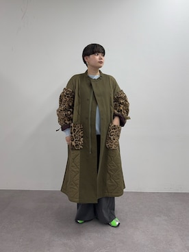 「アイテム（ダウンジャケット/コート）」を使った、どめさん（レディース・153cm）の夏コーディネート