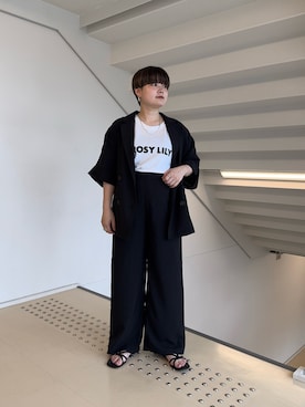 「アイテム（スラックス）」を使った、どめさん（レディース・153cm）の夏コーディネート