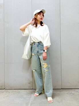 「アイテム（キャップ）」を使った、akn.さん（レディース・158cm・20代）の夏コーディネート