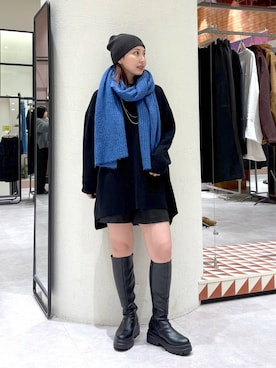 「アイテム（ストール/ショール）」を使った、akn.さん（レディース・158cm・20代）の秋コーディネート