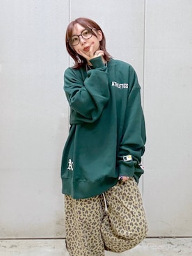 「アイテム（スウェット）」を使った、akn.さん（レディース・158cm・30代）の夏コーディネート