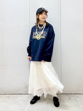 akn.さんの「パールタレンネックレス　249411」を使ったコーディネート