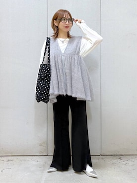 「アイテム（スウェットパンツ）」を使った、akn.さん（レディース・158cm・20代）の秋コーディネート