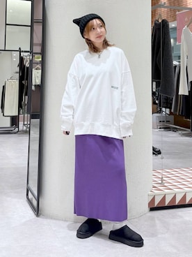 「アイテム（ニットキャップ/ビーニー）」を使った、akn.さん（レディース・158cm・30代）の秋コーディネート