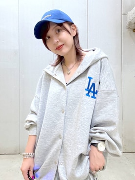 「アイテム（帽子）」を使った、akn.さん（レディース・158cm・30代）の夏コーディネート