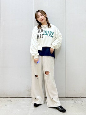 「キッズ服」｜「アイテム（アクセサリー）」を使った、akn.さん（レディース・158cm）の冬コーディネート