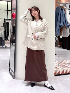 「LOWRYS FARM（ローリーズファーム）のアイテム（ジャケット/アウター）」を使った、akn.さん（レディース・158cm）の春コーディネート