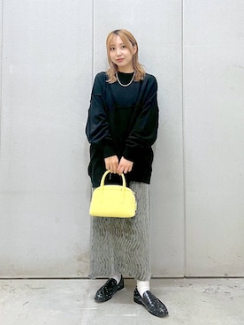 「アイテム（スウェット）」を使った、akn.さん（レディース・158cm・20代）の秋コーディネート