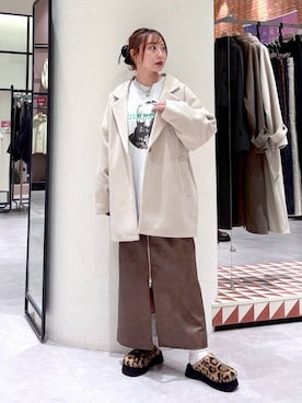 「アイテム（サンダル）」を使った、akn.さん（レディース・158cm・30代）の冬コーディネート