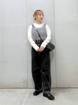 「ドットエスティ秋コーデ」｜「アイテム（ブーツ）」を使った、akn.さん（レディース・158cm）の秋コーディネート