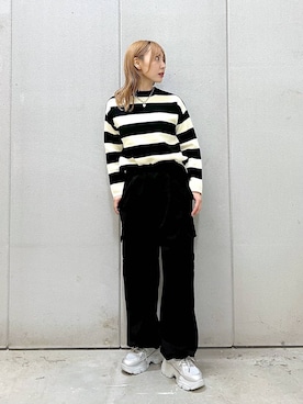 「キッズ服」｜「アイテム（スラックス）」を使った、akn.さん（レディース・158cm）の秋コーディネート