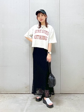 「アイテム（キャップ）」を使った、akn.さん（レディース・158cm・20代）の夏コーディネート