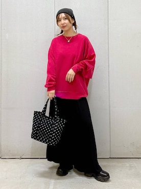 「LOWRYS FARM（ローリーズファーム）のソフトウラケプルオーバー  579079（スウェット）」を使った、akn.さん（レディース・158cm）の秋コーディネート