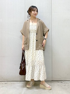 「アイテム（ワンピース）」を使った、akn.さん（レディース・158cm・30代）の夏コーディネート