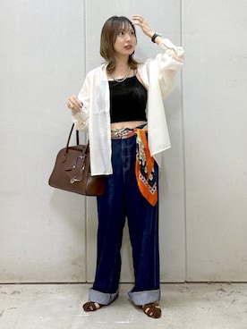 「アイテム（財布/小物）」を使った、akn.さん（レディース・158cm・30代）の夏コーディネート