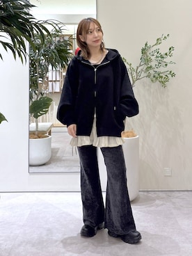 「アイテム（パーカー）」を使った、akn.さん（レディース・158cm・30代）の秋コーディネート