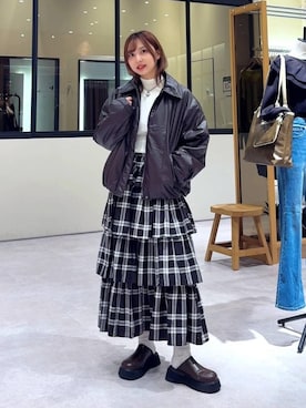 「アイテム（サンダル）」を使った、akn.さん（レディース・158cm・30代）の秋コーディネート