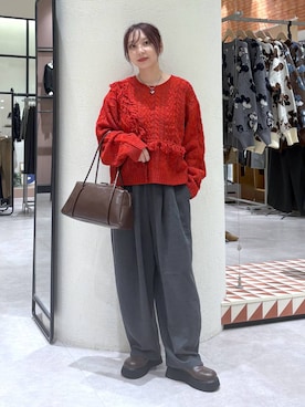 「アイテム（サンダル）」を使った、akn.さん（レディース・158cm・30代）の秋コーディネート