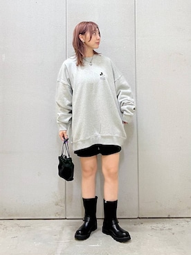「アイテム（スウェット）」を使った、akn.さん（レディース・158cm・20代）の夏コーディネート