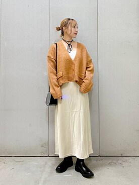 「ドットエスティ秋コーデ」｜「アイテム（アクセサリー）」を使った、akn.さん（レディース・158cm）の秋コーディネート