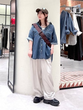 「LOWRYS FARM（ローリーズファーム）のアイテム（帽子）」を使った、akn.さん（レディース・158cm）の春コーディネート