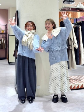 「アイテム（カーディガン/ボレロ）」を使った、akn.さん（レディース・158cm・30代）の冬コーディネート