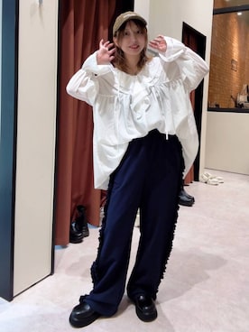 「アイテム（スウェットパンツ）」を使った、akn.さん（レディース・158cm・20代）の秋コーディネート