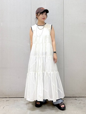 「アイテム（キャップ）」を使った、akn.さん（レディース・158cm・30代）の夏コーディネート