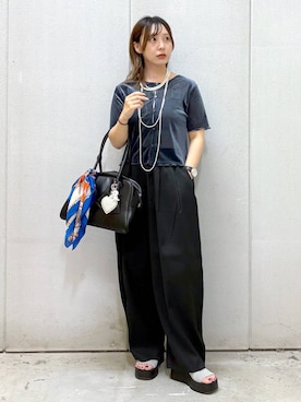 「アイテム（キーホルダー）」を使った、akn.さん（レディース・158cm・30代）の夏コーディネート