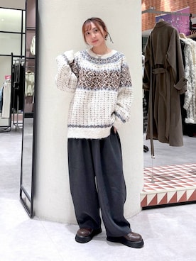 「アイテム（サンダル）」を使った、akn.さん（レディース・158cm・20代）の冬コーディネート