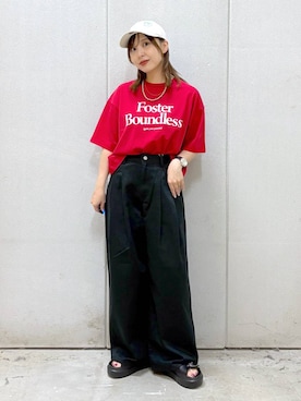 「アイテム（キャップ）」を使った、akn.さん（レディース・158cm・30代）の夏コーディネート