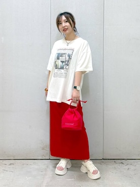 「アイテム（スカート）」を使った、akn.さん（レディース・158cm・20代）の夏コーディネート