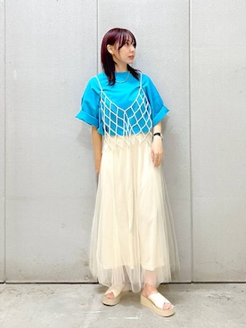 「アイテム（その他トップス）」を使った、akn.さん（レディース・158cm・20代）の夏コーディネート