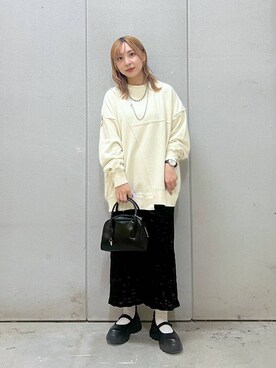 「アイテム（スウェット）」を使った、akn.さん（レディース・158cm・20代）の秋コーディネート