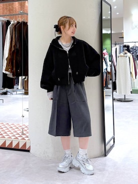 「アイテム（パーカー）」を使った、akn.さん（レディース・158cm・30代）の秋コーディネート