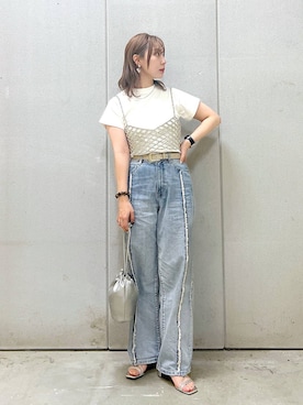 「アイテム（その他トップス）」を使った、akn.さん（レディース・158cm・20代）の春コーディネート