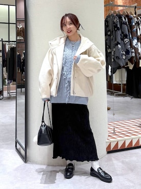 「アイテム（財布/小物）」を使った、akn.さん（レディース・158cm）の秋コーディネート