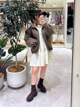 「アイテム（ブルゾン）」を使った、akn.さん（レディース・158cm・30代）の秋コーディネート