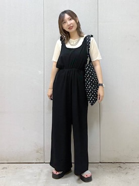 「アイテム（トートバッグ）」を使った、akn.さん（レディース・158cm・20代）の夏コーディネート