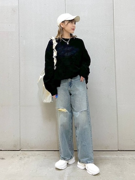 「アイテム（帽子）」を使った、akn.さん（レディース・158cm・20代）の春コーディネート