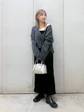 「ドットエスティ秋コーデ」｜「アイテム（ワンピース/ドレス）」を使った、akn.さん（レディース・158cm）の秋コーディネート