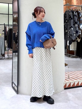 「アイテム（ボストンバッグ）」を使った、akn.さん（レディース・158cm・20代）の秋コーディネート