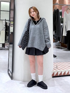 「LOWRYS FARM（ローリーズファーム）のアイテム（トートバッグ）」を使った、akn.さん（レディース・158cm）の秋コーディネート