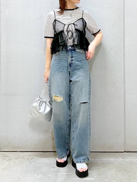 「アイテム（その他トップス）」を使った、akn.さん（レディース・158cm・20代）の春コーディネート